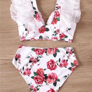 Floral Ruffle Bikini Set